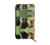 VVXBHGR Portefeuille long en cuir avec imprimé labrador retriever, fermeture éclair confortable et légère pour ranger pièces de monnaie et cartes de crédit.