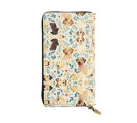 VVXBHGR Portefeuille long en cuir avec imprimé labrador retriever, fermeture éclair confortable et légère pour ranger pièces de monnaie et cartes de crédit.