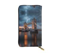 VVXBHGR Portefeuille long en cuir avec jolis imprimés Tower Bridge, fermeture éclair confortable et légère pour ranger les pièces de monnaie et les cartes de crédit.