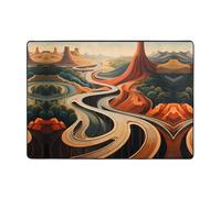 VVXBHGR Ribbon of the Earth Prints Carpet Tapis doux, moelleux, absorbant l'eau, durable, pour salon, bureau, table basse, lit, balcon, 203,2 x 147,3 cm