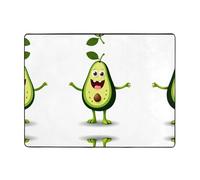 VVXBHGR Tapis de sol antidérapant 160 x 121,9 cm - Motif avocat - Bonne absorption de l'eau - Convient pour la cuisine, la salle de bain et le salon