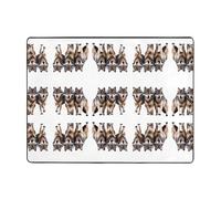 VVXBHGR Tapis de sol antidérapant 160 x 121,9 cm Motif loup Bonne absorption de l'eau Convient pour la cuisine, la salle de bain et le salon