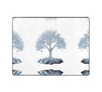 VVXBHGR Tapis de sol antidérapant 160 x 121,9 cm. Un grand arbre couvert de givre. Bonne absorption de l'eau, adapté pour la cuisine, la salle de bain et le salon
