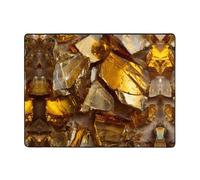 VVXBHGR Tapis de sol antidérapant de 160 x 121,9 cm avec éclats de verre dorés, bonne absorption de l'eau, adapté pour la cuisine, la salle de bain et le salon