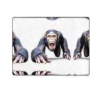 VVXBHGR Tapis de sol antidérapant de 160 x 121,9 cm avec impression gorille maniaque bonne absorption de l'eau, adapté pour la cuisine, la salle de bain et le salon