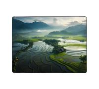 VVXBHGR Tapis de sol antidérapant de 160 x 121,9 cm, large rizière, bonne absorption de l'eau, adapté pour la cuisine, la salle de bain et le salon