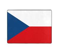 VVXBHGR Tapis de sol antidérapant de 160 x 121,9 cm, motif drapeau de la République tchèque, bonne absorption de l'eau, adapté pour la cuisine, la salle de bain et le salon