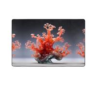 VVXBHGR Tapis de sol en flanelle avec imprimé corail fondu, 152,4 x 99,1 cm, tapis de sol pour salon, bureau, table basse, lit, balcon