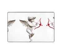 VVXBHGR Tapis de sol en flanelle avec imprimé Cupidon shooting in love - 152,4 x 99,1 cm - Pour salon, bureau, table basse, lit, balcon