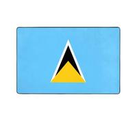 VVXBHGR Tapis de sol en flanelle avec imprimé drapeau de Sainte-Lucie - 152,4 x 99,1 cm - Pour salon, bureau, table basse, lit, balcon