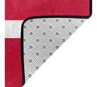 VVXBHGR Tapis de sol en flanelle imprimé drapeau danois 152,4 x 99,1 cm pour salon, bureau, table basse, lit, balcon