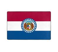 VVXBHGR Tapis de sol en flanelle imprimé drapeau du Missouri - 152,4 x 99,1 cm - Pour salon, bureau, table basse, lit, balcon