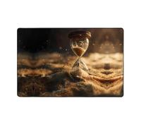 VVXBHGR Tapis de sol en flanelle imprimé « The hourglass sands of time » - 152,4 x 99,1 cm - Pour salon, bureau, table basse, lit, balcon