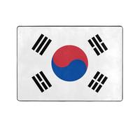 VVXBHGR Tapis imprimé drapeau de la République de Corée - Tapis doux, moelleux, absorbant l'eau, durable, pour salon, bureau, table basse, lit, balcon, 203,2 x 147,3 cm