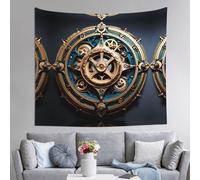 VVXBHGR Tapisserie cool steampunk engrenages imprimés 152,4 x 129,5 cm, douce, légère pour une utilisation en intérieur et en extérieur. Pour chambre à coucher, décoration de dortoir, jeté de plage