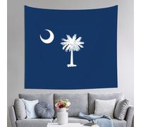 VVXBHGR Tapisserie imprimée drapeau de la Caroline du Sud 152,4 x 129,5 cm, douce, légère pour une utilisation en intérieur et en extérieur. Pour chambre, décoration de dortoir, jeté de plage, tissu