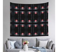 VVXBHGR Tapisserie L'œil de la terreur dans la forêt imprimée 152,4 x 129,5 cm, douce, légère pour une utilisation en intérieur et en extérieur. Pour chambre, décoration de dortoir, jeté de plage