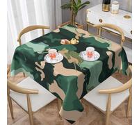 VVXBHGR The beauty of Nappe décorative carrée imprimée camouflage 137,2 x 137,2 cm, imperméable, infroissable, réutilisable pour cafés, buffets, pique-niques, mariages, fêtes