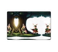 VVXBHGR The Elf of Learning Magic Books Prints Tapis de sol en flanelle pour salon, bureau, table basse, lit, balcon 152,4 x 99,1 cm