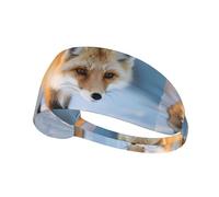 VVXBHGR The Fox Who Stepped on Snow Prints Bandeau élastique Sport Head Tie for Men and Women Soft Quick Dry