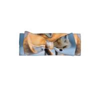VVXBHGR The Fox Who Stepped on Snow Prints Bandeau pour bébé avec nœud - Bandeau en polyester doux, doux pour la peau et extensible pour les nourrissons de 0 à 6 mois