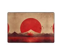 VVXBHGR The rising sun Prints Tapis de sol en flanelle pour salon, bureau, table basse, lit, balcon - 152,4 x 99,1 cm