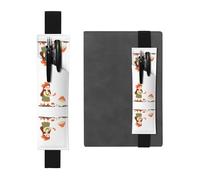 VVXBHGR Trousse 2 en 1 en cuir PVC antidérapant pour comptes de voyage Motif La petite fille cueillant des champignons Noir, Noir , Taille unique, Sac à dos d'école