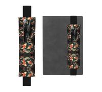 VVXBHGR Trousse 2 en 1 en cuir PVC avec deux carpes koï - Antidérapantes - Rangement essentiel pour les comptes de voyage - Noir, Noir , Taille unique, Sac à dos d'école