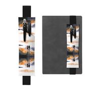 VVXBHGR Trousse 2 en 1 en cuir PVC avec empreintes de mains Marcher dans le coucher du soleil Noir, Noir , One Size, Sac à dos d'école
