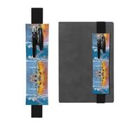 VVXBHGR Trousse 2 en 1 en cuir PVC avec empreintes de pas sur l'arc-en-ciel - Rangement antidérapant - Indispensable pour les comptes de voyage, Noir , One Size, Sac à dos d'école