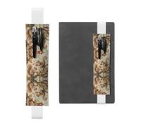 VVXBHGR Trousse 2 en 1 en cuir PVC avec imprimé écureuil noir cueillant des cerises et marque-page antidérapant pour les comptes de voyage, blanc, One Size, Sac à dos d'école