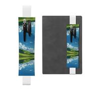 VVXBHGR Trousse 2 en 1 en cuir PVC avec imprimé espace sous le ciel bleu Noir/vert, blanc, One Size, Sac à dos d'école