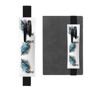 VVXBHGR Trousse 2 en 1 en cuir PVC avec imprimé martin-pêcheur noir avec proie - Antidérapante - Rangement essentiel pour les comptes de voyage, Noir , One Size, Sac à dos d'école