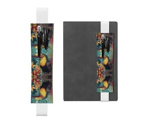 VVXBHGR Trousse 2 en 1 en cuir PVC avec imprimé toucan tropical noir, antidérapant, idéal pour les comptes de voyage, blanc, Taille unique, Sac à dos d'école
