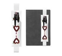 VVXBHGR Trousse 2 en 1 en cuir PVC avec motif bouquet en forme de cœur - Noir - Antidérapant - Rangement essentiel pour les comptes de voyage, blanc, Taille unique, Sac à dos d'école