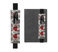 VVXBHGR Trousse 2 en 1 en cuir PVC avec motif cerises noires dans une bulle - Rangement antidérapant essentiel pour les comptes de voyage, Noir , Taille unique, Sac à dos d'école