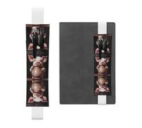 VVXBHGR Trousse 2 en 1 en cuir PVC avec motif cochon tenant un vase - Antidérapant - Indispensable pour les comptes de voyage, blanc, One Size, Sac à dos d'école