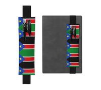 VVXBHGR Trousse 2 en 1 en cuir PVC avec motif drapeau du Soudan du Sud Noir, Noir , One Size, Sac à dos d'école