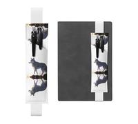 VVXBHGR Trousse 2 en 1 en cuir PVC avec motif loup sur le rocher Noir, blanc, One Size, Sac à dos d'école