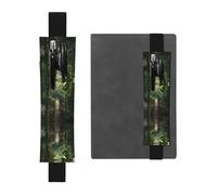 VVXBHGR Trousse 2 en 1 en cuir PVC avec motif pont suspendu dans la forêt tropicale Noir, Noir , Taille unique, Sac à dos d'école