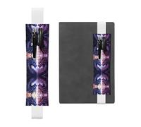 VVXBHGR Trousse à crayons 2 en 1 en cuir PVC avec imprimé dragons Noir/violet/noir, blanc, One Size, Sac à dos d'école