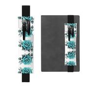 VVXBHGR Trousse à crayons 2 en 1 en cuir PVC avec imprimé rose, turquoise, gris, antidérapant, essentiel pour les comptes de voyage, Noir , Taille unique, Sac à dos d'école