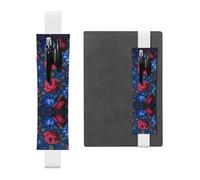 VVXBHGR Trousse à crayons 2 en 1 en cuir PVC avec motif rose noire sur toile, antidérapant, idéal pour les comptes de voyage, blanc, Taille unique, Sac à dos d'école
