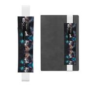 VVXBHGR Trousse à crayons 2 en 1 en cuir PVC avec motifs de chiens et animaux de compagnie Noir, blanc, Taille unique, Sac à dos d'école