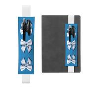 VVXBHGR Trousse à crayons 2 en 1 en cuir PVC avec nœud noir et blanc sur fond antidérapant, idéal pour les comptes de voyage, blanc, Taille unique, Sac à dos d'école