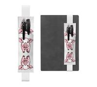 VVXBHGR Trousse à crayons en cuir PVC 2 en 1 avec motif cochon noir et antidérapant, idéal pour les comptes de voyage, blanc, One Size, Sac à dos d'école
