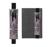 VVXBHGR Trousse à crayons en cuir PVC 2 en 1 avec motifs circulaires et espace de rangement antidérapant pour comptes de voyage Noir, Noir , Taille unique, Sac à dos d'école
