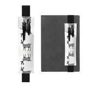 VVXBHGR Trousse à crayons en cuir PVC 2 en 1 avec motifs de cerfs amusants et antidérapants - Essentiel pour les comptes de voyage, Noir , One Size, Sac à dos d'école