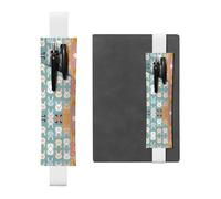 VVXBHGR Trousse à crayons en cuir PVC 2 en 1 avec motifs de lapins et marque-pages antidérapants pour les comptes de voyage Noir, blanc, One Size, Sac à dos d'école
