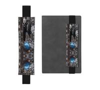 VVXBHGR Trousse à crayons en cuir PVC 2 en 1 avec motifs de petits rochers bleus et antidérapants - Essentiel pour les comptes de voyage, Noir , One Size, Sac à dos d'école